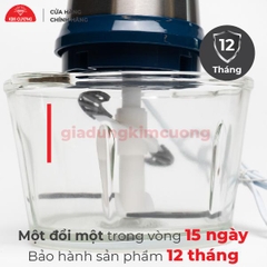 Máy Xay Thịt Đa Năng 2 Lít Kim Cương - 4 Lưỡi Dao Thép Không Gỉ [Bảo Hành 1 Đổi 1]