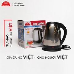Ấm Đun Nước Siêu Tốc Inox 2 Lít Kim Cương [Bảo Hành Chính Hãng 12 Tháng]