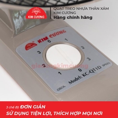Quạt Treo Tuong Giá Rẻ Kim Cương - Quạt Treo Tương Cơ 1 Dây - Thân Nhựa