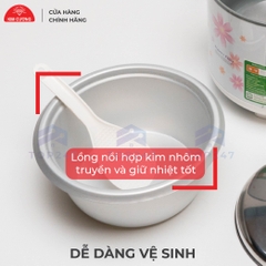 Nồi Cơm Điện Kim Cương 1.5 Lít Nắp Rời Chống Dính