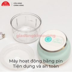 Máy Xay Mini Cầm Tay Kim Cương - Máy Xay Tỏi Ớt Đa Năng Sạc Điện [Bảo Hành 1 Đổi 1]