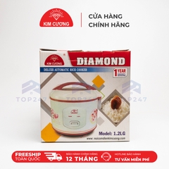 Nồi Cơm Điện Kim Cương - Nắp Gài Chống Dính 1.2 Lít [Chính Hãng]