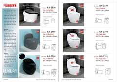 Bảng giá bồn cầu Kassani mới nhất