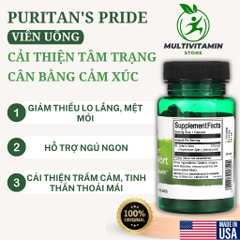 Viên Uống Swanson Full Spectrum St. John's Wort 375mg - Quản lý stress hiệu quả (120 viên)