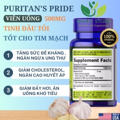 viên uống tinh dầu tỏi không mùi 500mg của Mỹ 100 viên