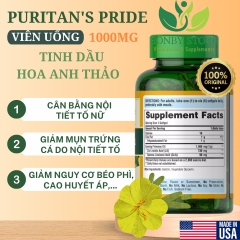 viên uống tinh dầu hoa anh thảo 1000mg của Mỹ 120 viên