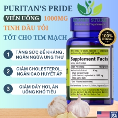 viên uống tinh dầu tỏi không mùi 1000mg của Mỹ 250 viên
