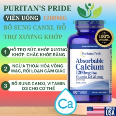viên uống bổ sung canxi 1200mg của Puritan 100 viên