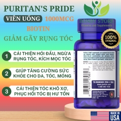 viên uống biotin 10000MCG của Puritan 100 viên