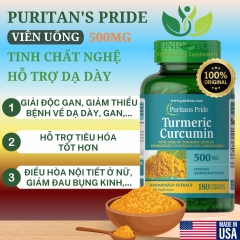 viên uống tinh chất nghệ hỗ trợ dạ dày 500mg của Mỹ 180 viên