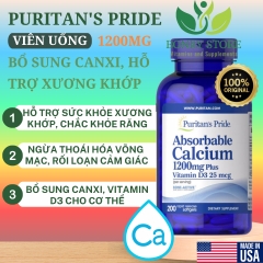 viên uống bổ sung canxi 1200mg của Puritan