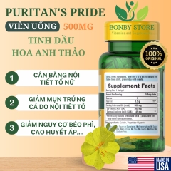 viên uống tinh dầu hoa anh thảo 500mg của Mỹ 100 viên