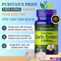 viên uống tinh dầu tỏi không mùi 1000mg của Mỹ 100 viên