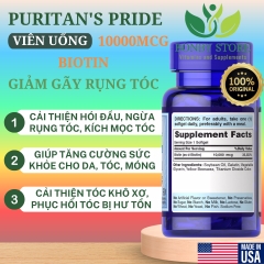 Viên uống mọc tóc biotin Puritan's Pride Biotin-100 viên