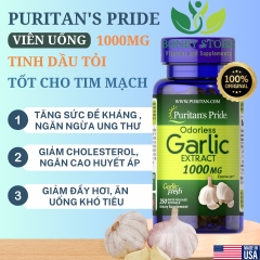 viên uống tinh dầu tỏi không mùi 1000mg của Mỹ 250 viêni