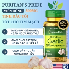 viên uống tinh dầu tỏi không mùi 500mg của Mỹ 250 viên