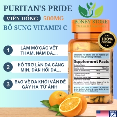 viên uống bổ sung vitamin c 500ng của Mỹ 100 viên