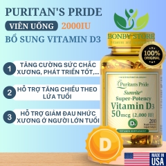 viên uống bổ sung vitamin D3 2000IU của Mỹ 200 viên