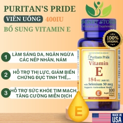 viên uống bổ sung vitamin E của Mỹ 100 viên
