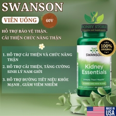 VIÊN UỐNG BỔ THẬN SWANSON KIDNEY ESSENTIAL 60 VIÊN CỦA MỸ