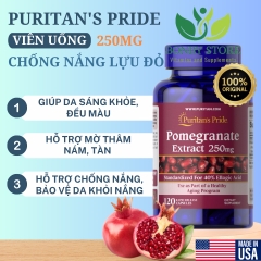 Viên uống chống nắng tinh chất lựu Puritan’s Pride Pomegranate Extract 250mg 120 viên