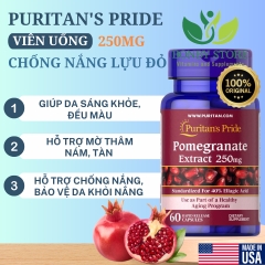 viên uống chống nắng lựu đỏ puritan’s pride 250mg 60 viên 