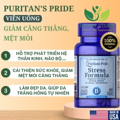 VIÊN UỐNG GIẢM STRESS PURITAN’S PRIDE STRESS FORMULA - 60 viên