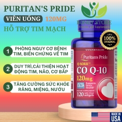viên uống hỗ trợ tim mạch 120mg của Mỹ 120 viên