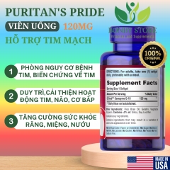 viên uống hỗ trợ tim mạch 120mg của Mỹ 120 viên