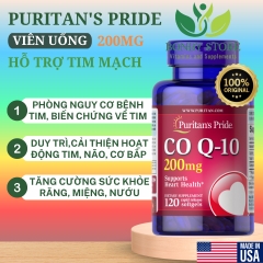 viên uống hỗ trợ tim mạch CO Q-10 200mg Puritan's Pride 120 viên