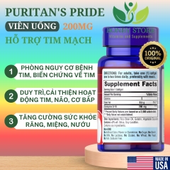 viên uống hỗ trợ tim mạch CO Q-10 200mg Puritan's Pride 60 viên