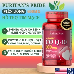 viên uống hỗ trợ tim mạch CO Q-10 600mg Puritan's Pride 60 viên