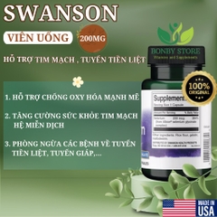 Viên Uống Swanson Albion Selenium Complex 200mcg - 90 viên chính hãng Mỹ