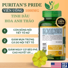 viên uống tinh dầu hoa anh thảo 1000mg của Mỹ 120 viên