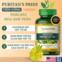 viên uống tinh dầu hoa anh thảo 1000mg của Mỹ 120 viên