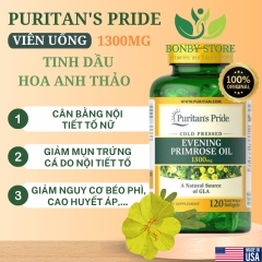 viên uống tinh dầu hoa anh thảo 1300mg của Mỹ 120 viên