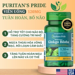 Viên Uống Tuần Hoàn Bổ Não 120 Mg Của Mỹ 30 viên