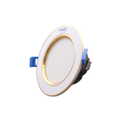 Đèn LED Downlight Viền Vàng 9W Âm Trần Đổi 3 Màu Paragon