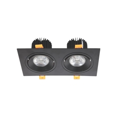 Đèn LED downlight Vuông Âm Trần Đôi Chỉnh Góc 9W/12W*2 Anfaco AFC 767/2