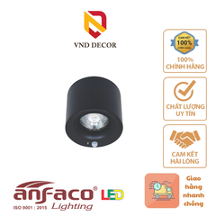 Đèn Led Trụ Gắn Nổi 12W Cảm Biến Chuyển Động ANFACO AFC 654D LED 12W Vỏ Đen