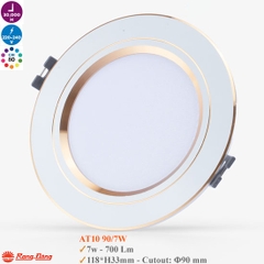 Đèn LED Âm Trần Downlight Rạng Đông AT10 Viền Màu.