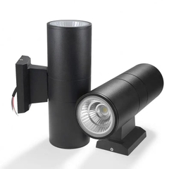 Đèn Hắt Tường 2 Đầu Trụ Tròn 12W Ngoài Trời Size Ø90 Ánh Sáng Vàng