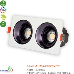 Đèn Spotlight Âm Trần Turquoise KingLed 24W DA-GL-2x12SS-V168