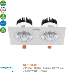 Đèn Downlight Âm Trần Đôi 2x10W Paragon OLS210L20