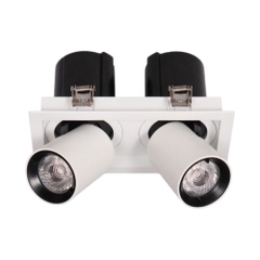 Đèn LED Âm Trần Đôi Chỉnh Hướng 2x5W-2x18W ENA Mẫu DCG