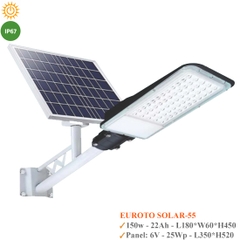 Đèn LED Đường Năng Lượng Mặt Trời Euroto 150W Solar-55