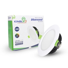 Đèn Led Âm Trần Downlight KINGLED Diamond Mặt Trắng