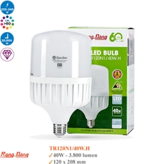 Đèn Led Bulb Trụ Nhôm Nhựa 40W Rạng Đông