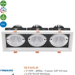 Đèn Downlight Âm Trần 3x15W Paragon OLT315L45
