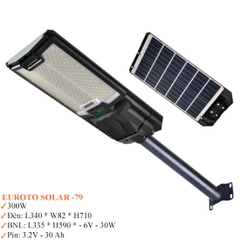 Đèn LED Đường NLMT Liền Thể Euroto 250W Solar-79